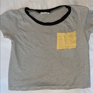 striped cropped t-shirt ✨